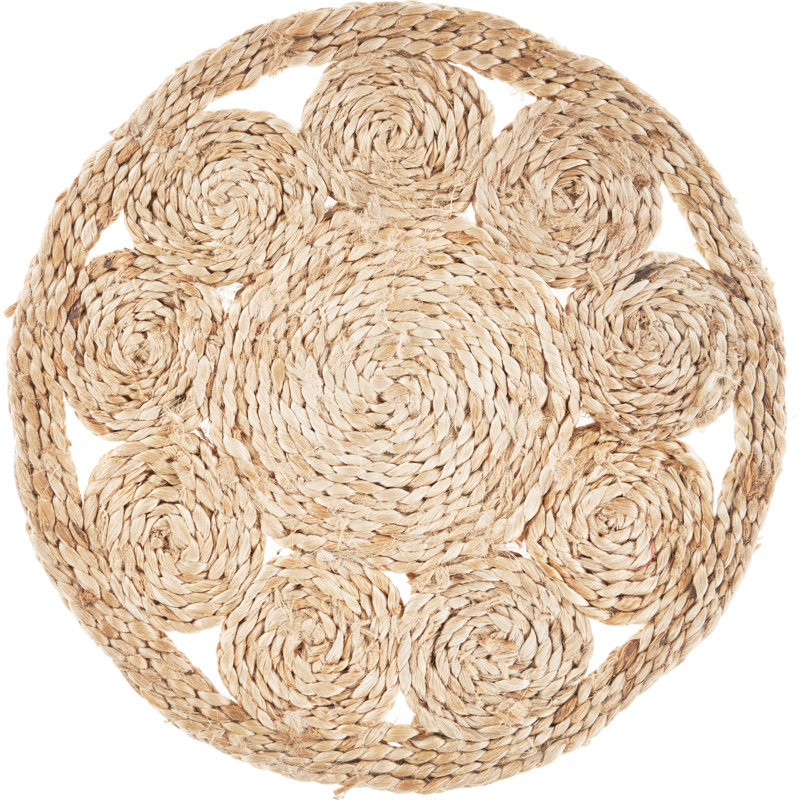 Birch Lane™ Corso Natural Jute Geometric Round Placemat Wayfair